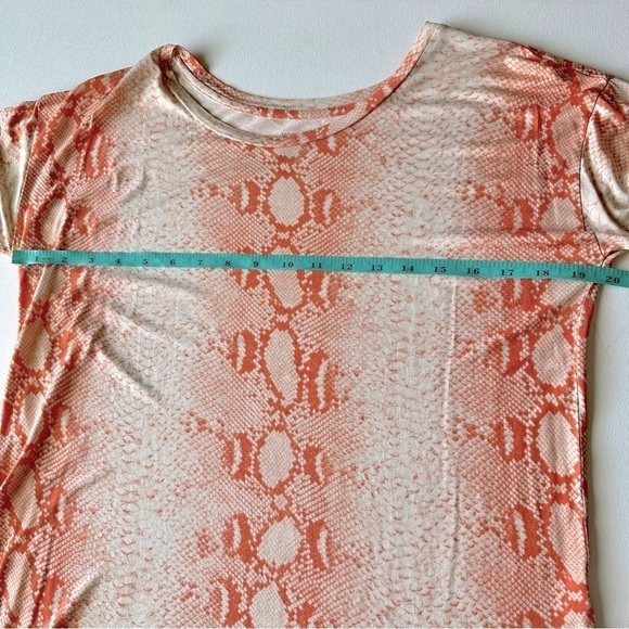 Majestic Filatures Paris Deluxe Orange Python Print T-shirt women’s L - Picture 3 of 8